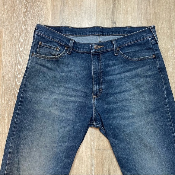 Wrangler Jeans Mens 36x32 Blue Denim Straight Leg Premium Quality Fits 38x30 - Picture 2 of 16